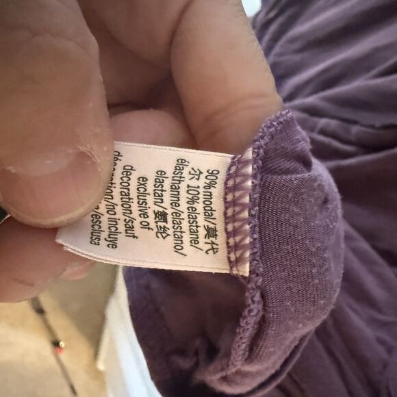 Victoria Secret Pajama Top Sleepwear Medium Purple Solid Long Sleeve Modal - Picture 7 of 7